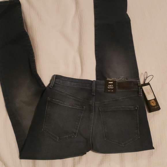 Mavi Gold Lucy Super High Rise Super Skinny W27 L30 Jeans NWT Distressed - Picture 9 of 9